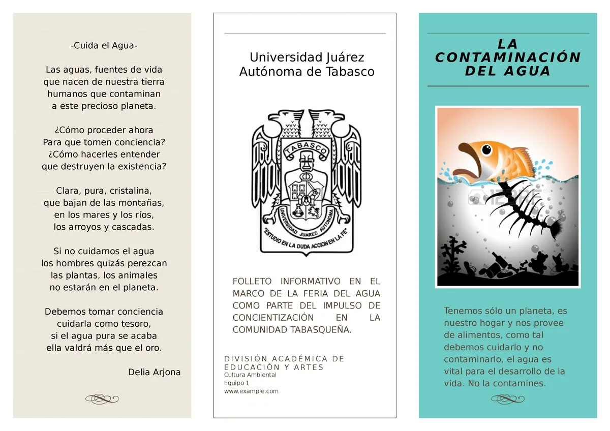 LA Contaminacion DEL AGUA Folleto -Cuida el AguaLas aguas, fuentes de vida que nacen de nuestra - Studocu LA Contaminacion DEL AGUA Folleto -Cuida el AguaLas aguas, fuentes de vida que nacen de nuestra - Studocu