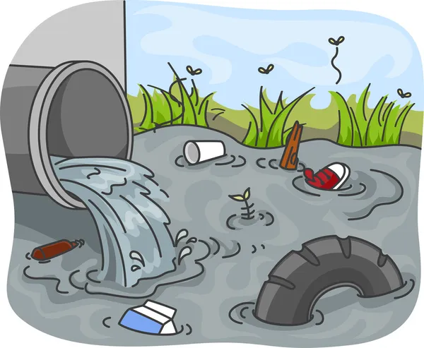 contaminación de aguas residuales industriales — Foto stock ... contaminación de aguas residuales industriales — Foto stock ...