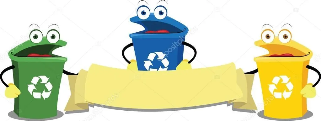 Contenedores de reciclaje graciosos — Vector stock © pcanzo #14033496