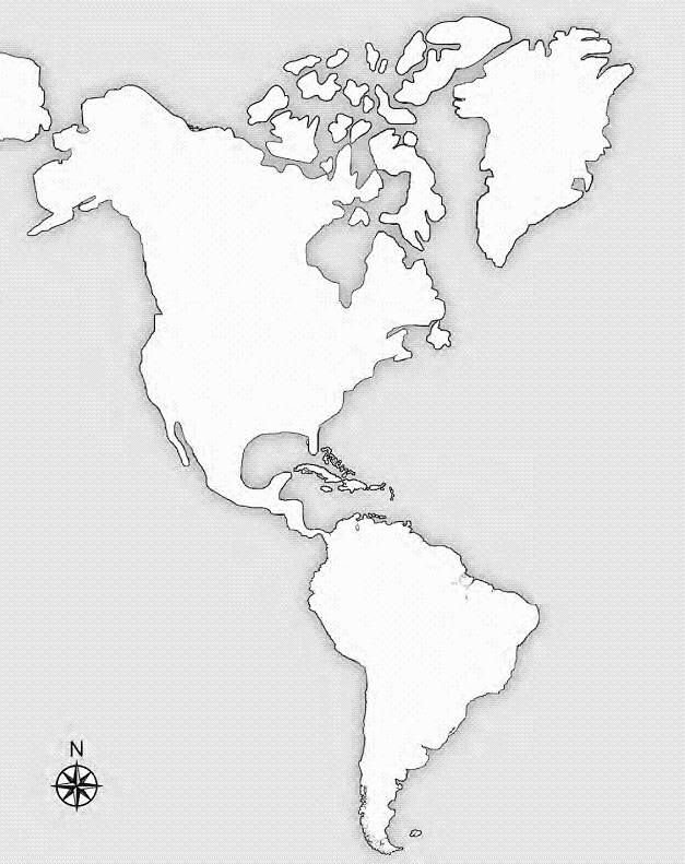 Continente americano para colorear - Imagui