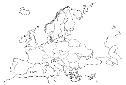 Mapa político Europa croquis - Imagui