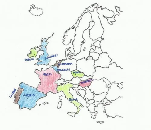 Continente europeo para dibujar - Imagui
