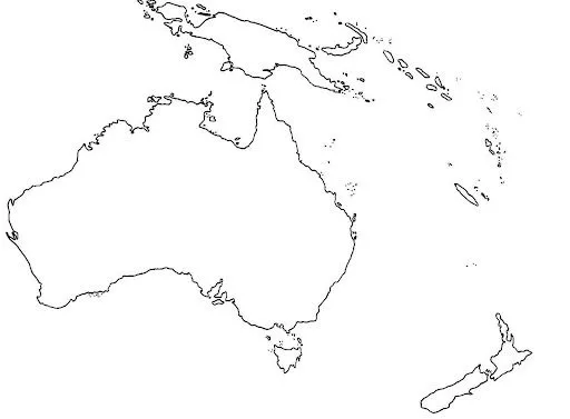 Continente oceania para pintar - Imagui