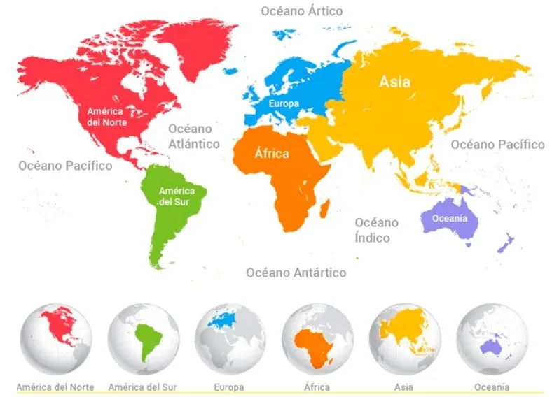 ▷▷ Los continentes del mundo ⭐Cómo se formaron y sus características ▷▷ Los continentes del mundo ⭐Cómo se formaron y sus características