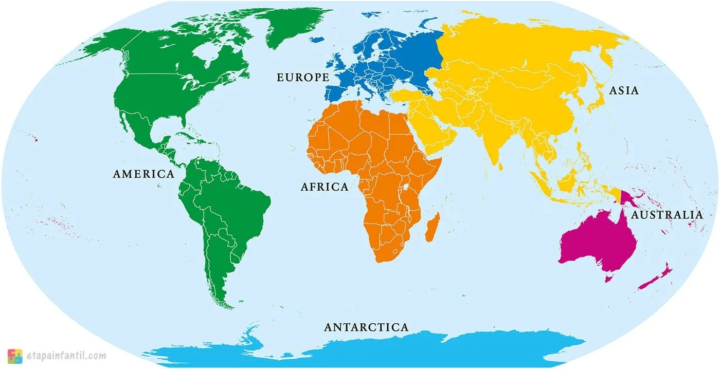 Los continentes del mundo explicados para los niños - Etapa Infantil Los continentes del mundo explicados para los niños - Etapa Infantil