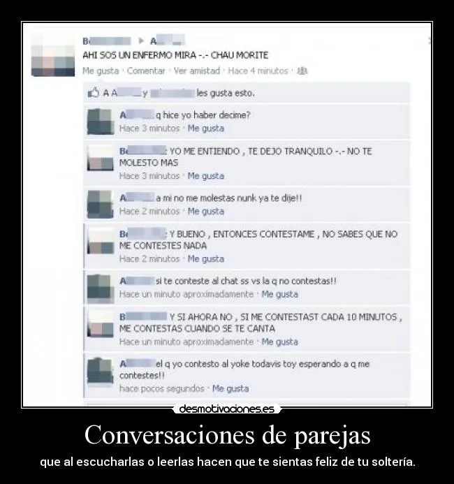 Conversaciones de parejas | Desmotivaciones Conversaciones de parejas | Desmotivaciones