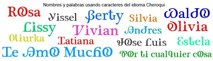 Convertidor para Facebook de letras en simbolos del lenguaje cheroqui Convertidor para Facebook de letras en simbolos del lenguaje cheroqui