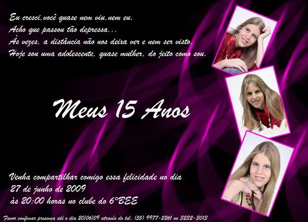 Convite 15 Anos | Atelier Amor &amp; Arte ( Dani fest) | Elo7