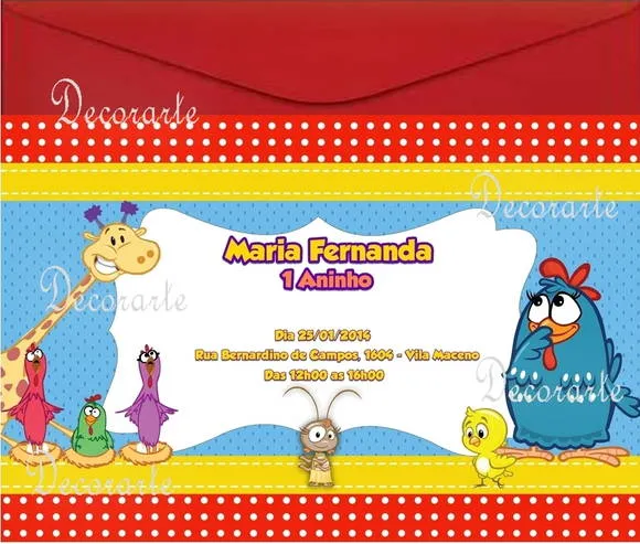 Convite Aniversário Galinha Pintadinha | Decorarte - Artigos para ... Convite Aniversário Galinha Pintadinha | Decorarte - Artigos para ...
