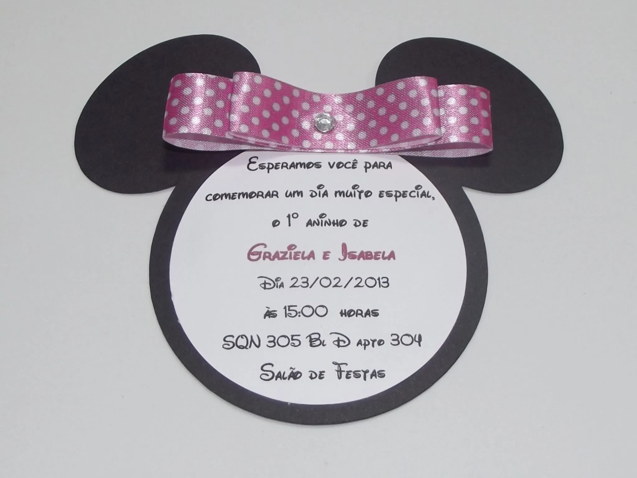 Convite De Aniversário - Minnie | Simples Detalhes | Elo7 Convite De Aniversário - Minnie | Simples Detalhes | Elo7