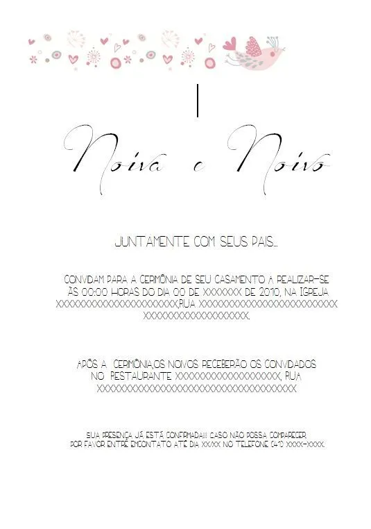 Convite de casamento para fazer em casa: Love Birds | Blog do ... Convite de casamento para fazer em casa: Love Birds | Blog do ...