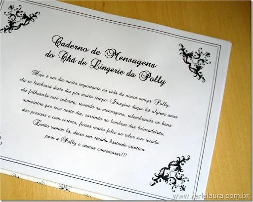 Convite de Chá de Lingerie da Polly e Caderno de Mensagens - Karla ... Convite de Chá de Lingerie da Polly e Caderno de Mensagens - Karla ...