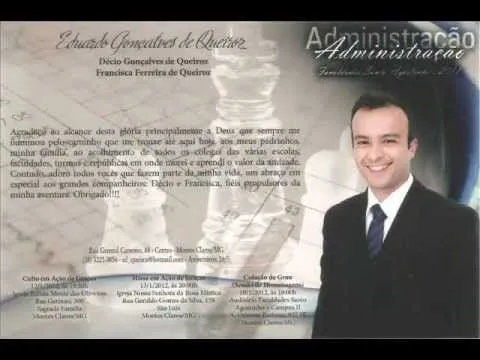 CONVITE DE FORMATURA ADMINISTRAÇÃO FACULDADES SANTO AGOSTINHO ...