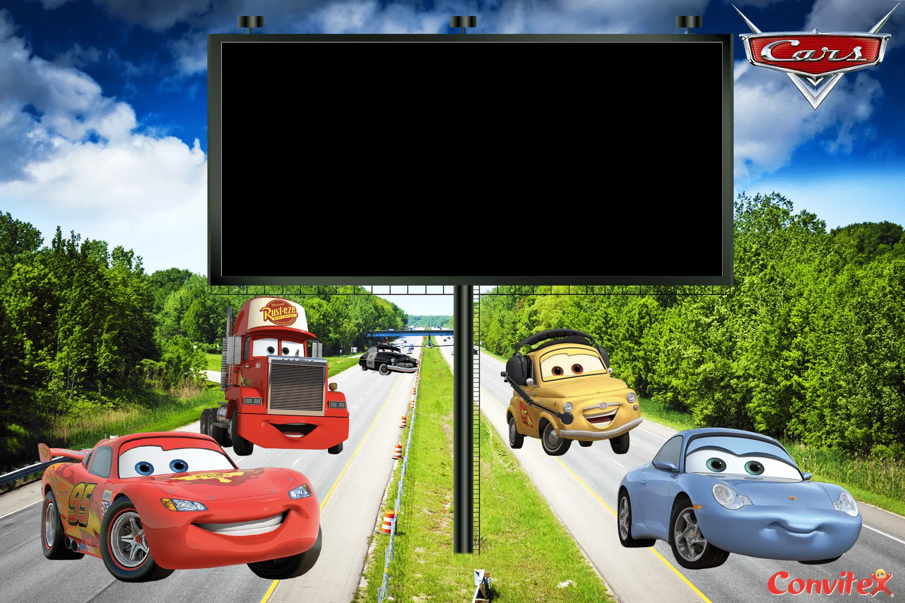 Convite ou Frame Carros e sua turma
