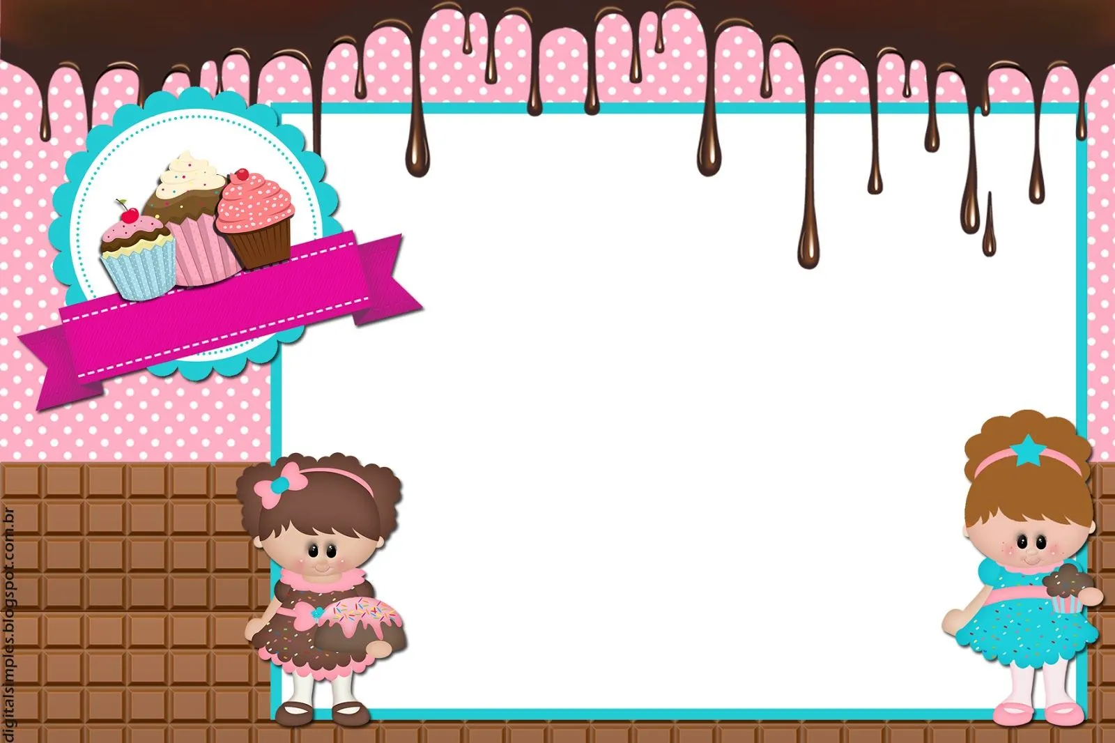 Convite Tema Festa Cupcake