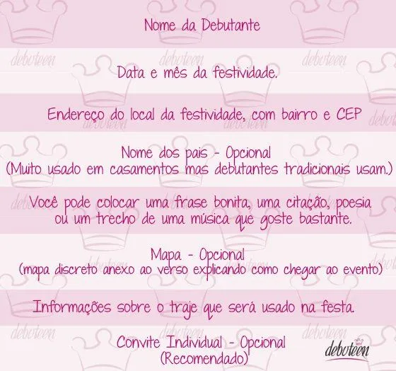 Convites para festas de 15 anos - Debuteen - O Blog da Debutante