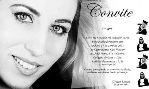 CONVITES DE FORMATURA :: Avaré - Guia Avaré Guia Oficial da Cidade ...