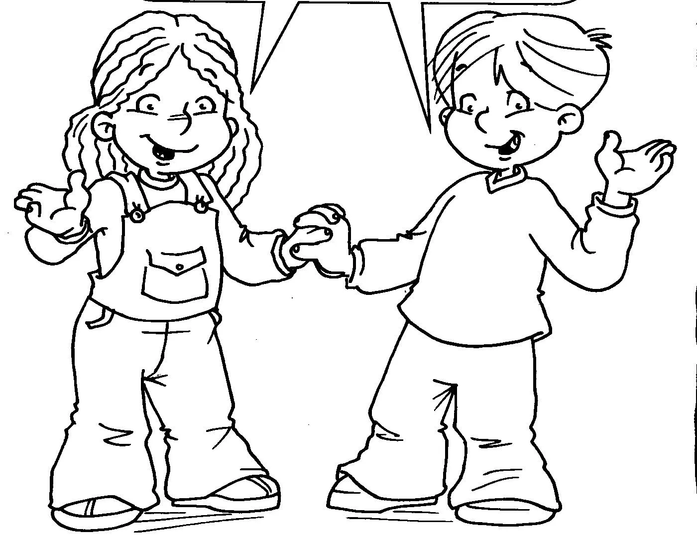 Convivencia Escolar para colorear ~ Dibujos para Colorear Infantil