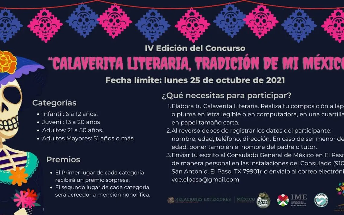 Convoca Consulado Mexicano en El Paso a concursar en 'Calaverita Literaria' - El Heraldo de Juárez | Noticias Locales, Policiacas, sobre México, Chiahuahua y el Mundo Convoca Consulado Mexicano en El Paso a concursar en 'Calaverita Literaria' - El Heraldo de Juárez | Noticias Locales, Policiacas, sobre México, Chiahuahua y el Mundo