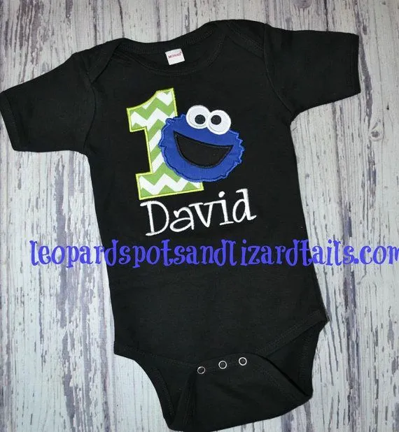 Cookie Monster Sesame Street Birthday Embroidered by LeopardDIVAS ... Cookie Monster Sesame Street Birthday Embroidered by LeopardDIVAS ...
