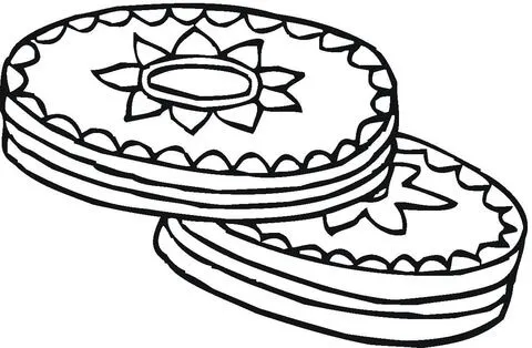 Cookies With Chocolate Top coloring page | Super Coloring Cookies With Chocolate Top coloring page | Super Coloring