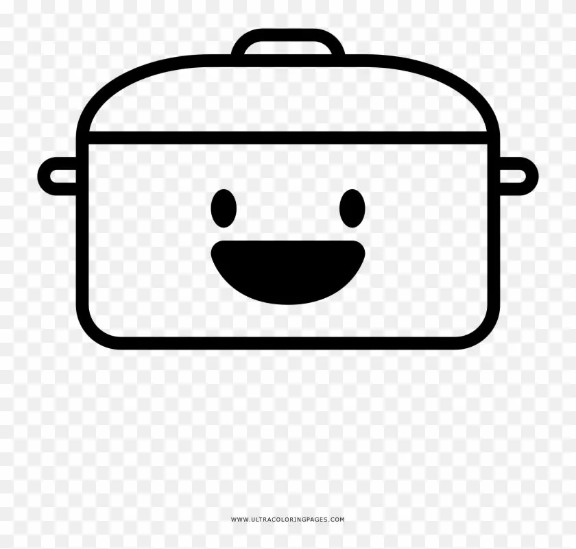 Cooking Pot Coloring Page - Dibujo De Olla En La Estufa Para Colorear - Free Transparent PNG Clipart Images Download