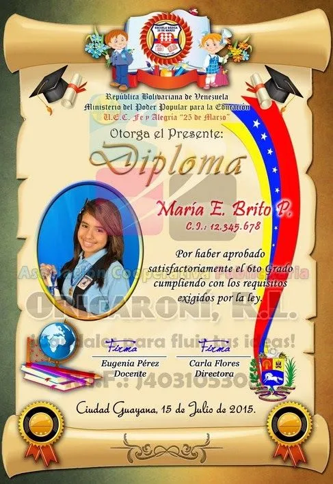 Diplomas Medallas Fotos Álbum Porta Título Acto Graduación en ...