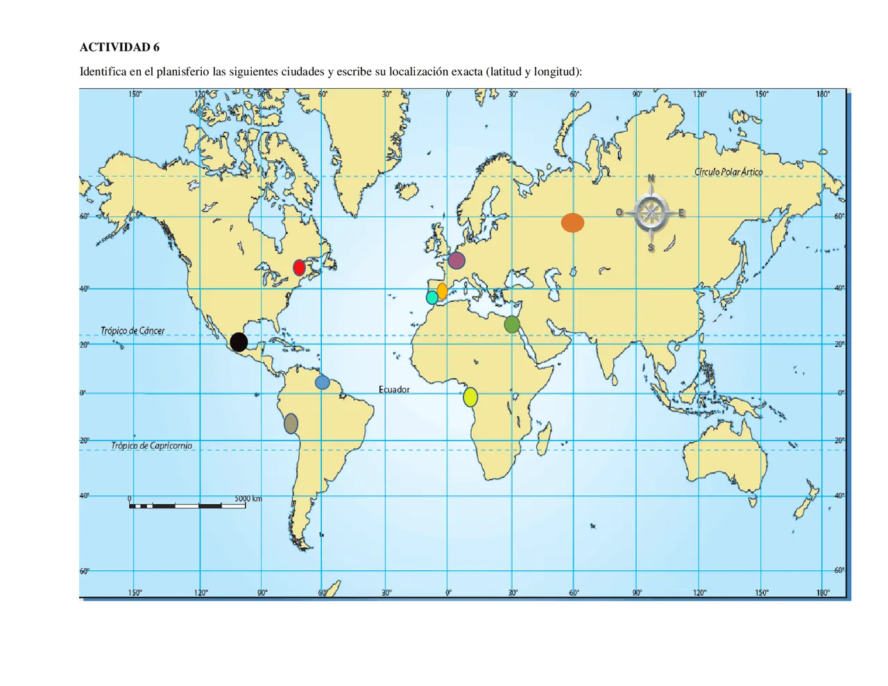 Coordenadas de la tierra, planisferio | Apuntes de Geografía | Docsity Coordenadas de la tierra, planisferio | Apuntes de Geografía | Docsity