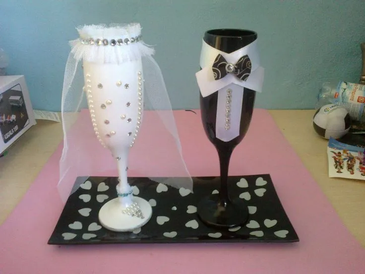 copas decoradas para novios | Botellas decoradas | Pinterest copas decoradas para novios | Botellas decoradas | Pinterest