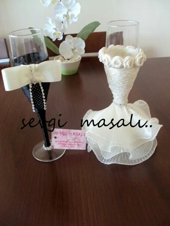 copas para los novios | ozdobne butelki | Pinterest | Novias ... copas para los novios | ozdobne butelki | Pinterest | Novias ...