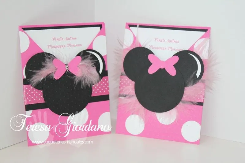 Moldes para invitaciónes de Minnie Mouse 2 años - Imagui