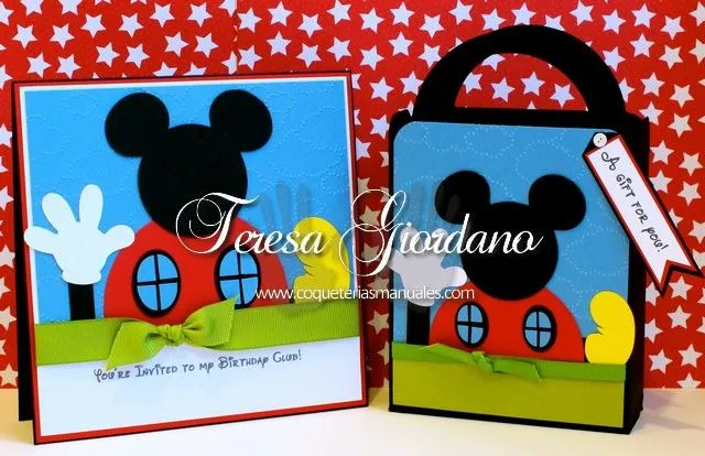 COQUETERIAS MANUALES: MICKEY CLUBHOUSE - INVITACION Y CAJA PARA DULCES