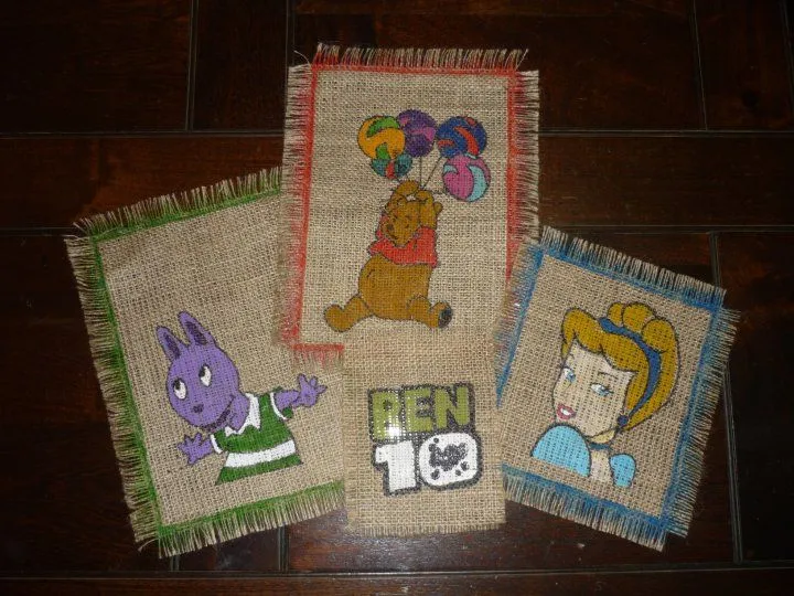 Coral Deco: Individuales Infantiles de Arpillera