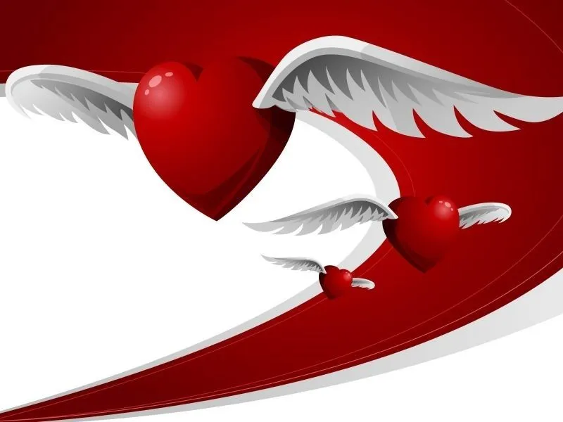 Corazón con alas de ángel