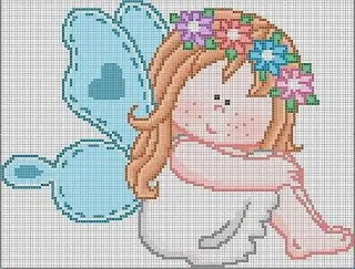 El corazon alegre de Lola: Angelitos punto de cruz El corazon alegre de Lola: Angelitos punto de cruz