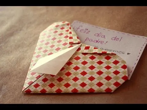 Corazon camisa // origami - Dia del padre - YouTube