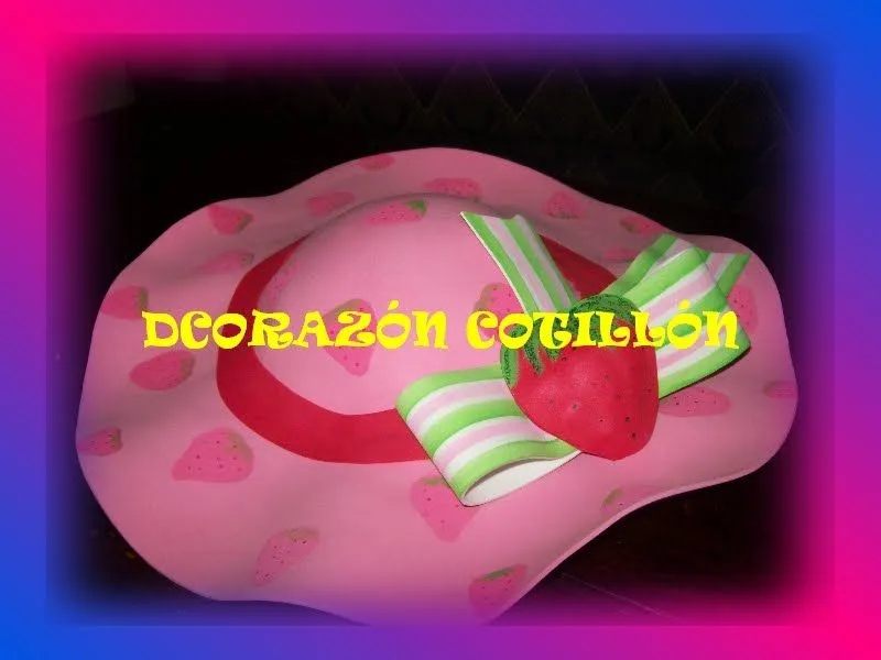 DE CORAZON COTILLON: FRUTILLITAS DE CORAZON COTILLON: FRUTILLITAS