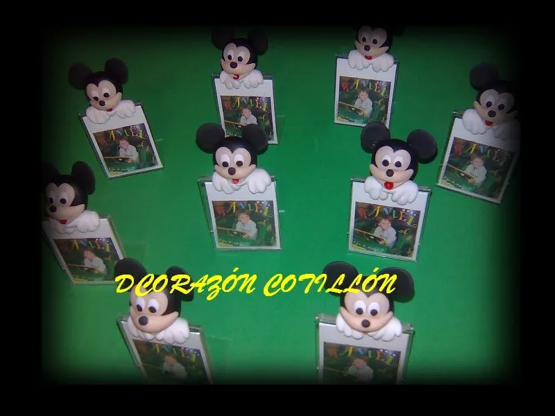 DE CORAZON COTILLON: SOUVENIRS EN PORCELANA FRIA ...MICKEY Y GOOFY