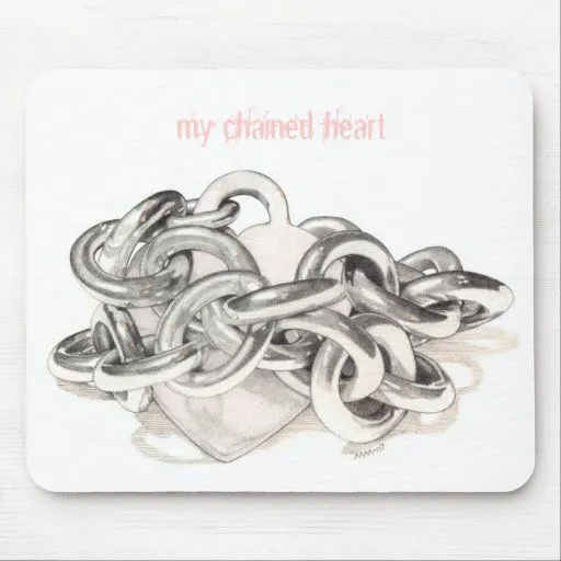 Corazón encadenado Mousepad | Zazzle