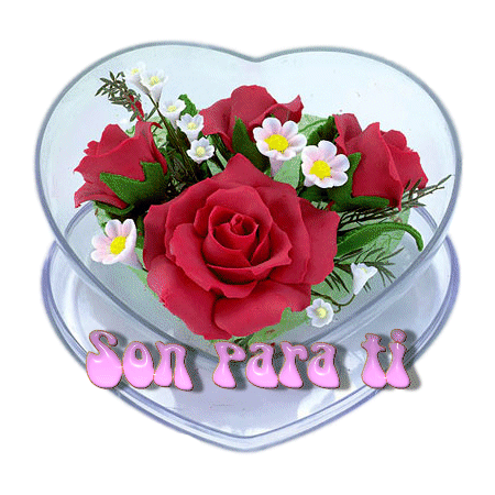 Corazon de flores gif - Imagui