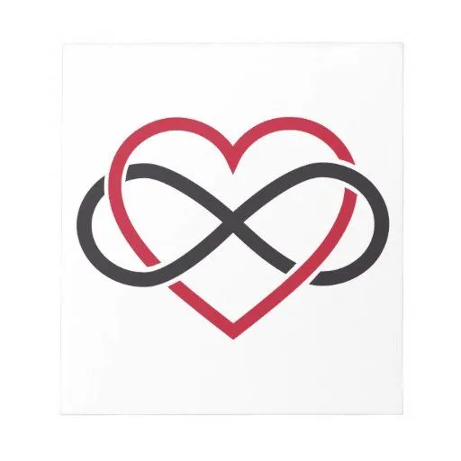 Corazón del infinito, amor interminable libretas para notas | Zazzle