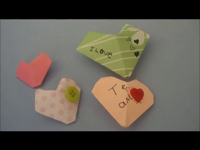 corazon inflado [origami] - YouTube