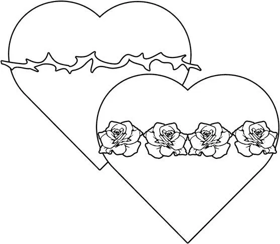Corazón de Jesús con espinas y rosas para colorear | Dibujos ... Corazón de Jesús con espinas y rosas para colorear | Dibujos ...
