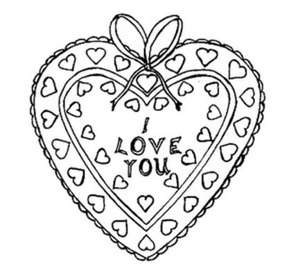 Corazon I love you para colorear,Dibujo de san valentin de los ...