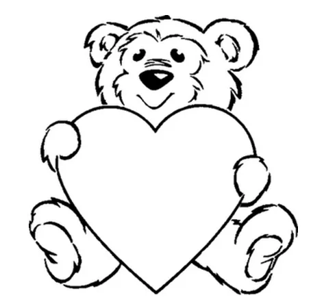 Imagenes • Ositos enamorados con frases de amor para colorear