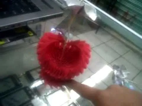 corazon origami estilo florero 3D - YouTube corazon origami estilo florero 3D - YouTube