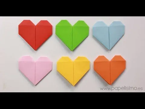 Cómo hacer un corazón de papel (Tarjeta de San Valentín Origami ... Cómo hacer un corazón de papel (Tarjeta de San Valentín Origami ...