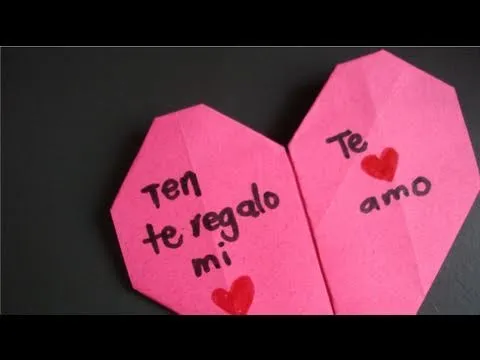 Como hacer un Corazon de papel - YouTube