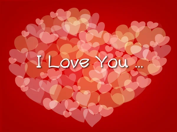 Corazoncitos hacen en forma de un corazón grande sobre fondo rojo ... Corazoncitos hacen en forma de un corazón grande sobre fondo rojo ...