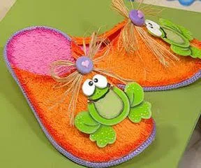 Corazondecolores: Molde pantuflas en goma eva